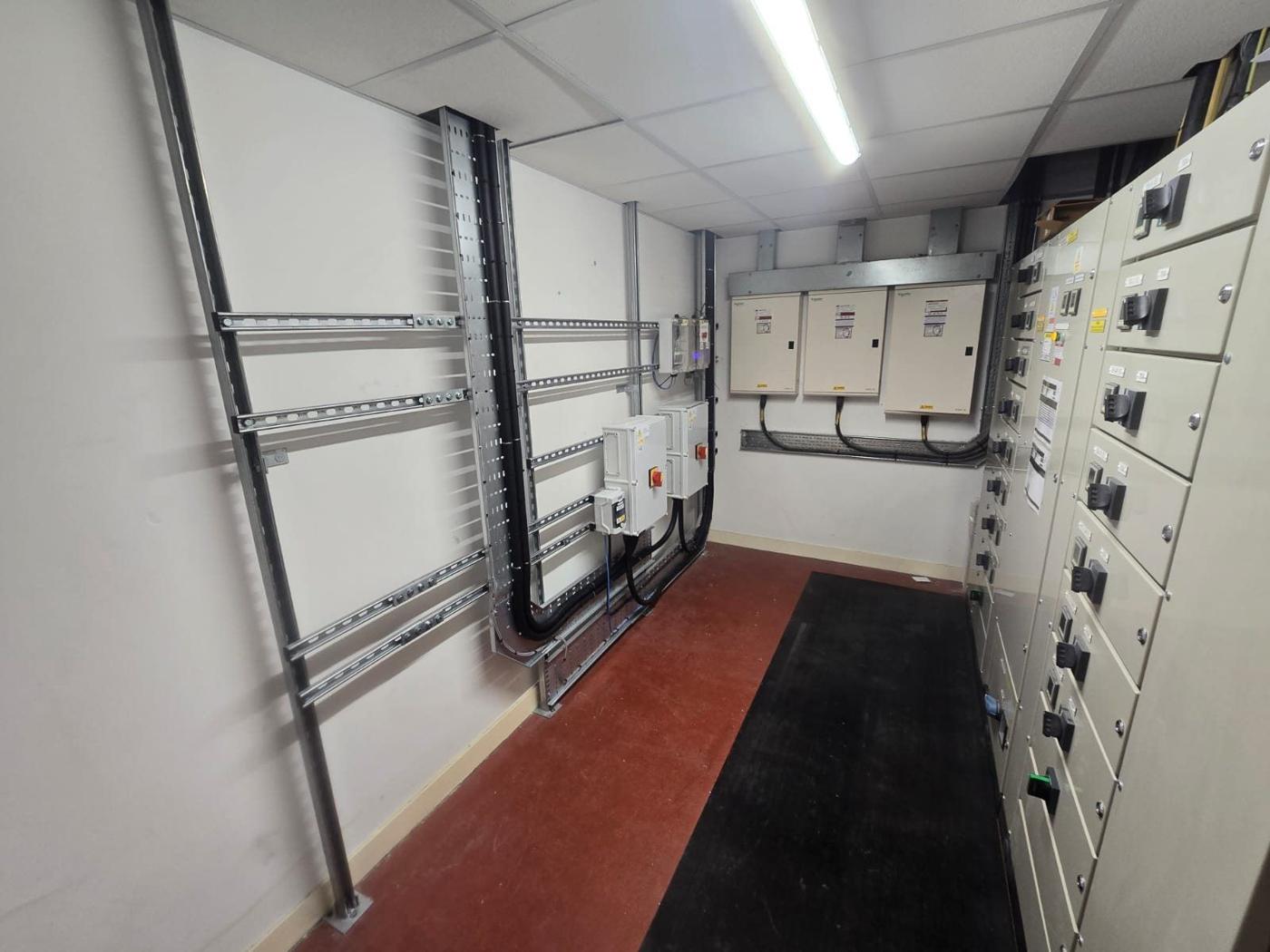 Tray and trunking in the plant room