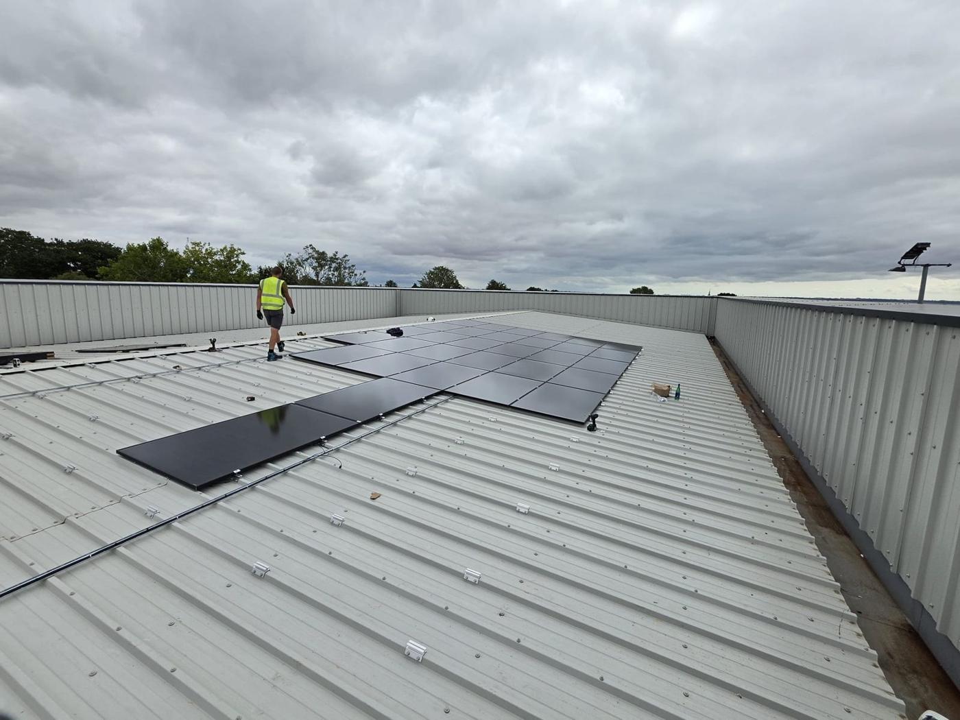 First panels going on