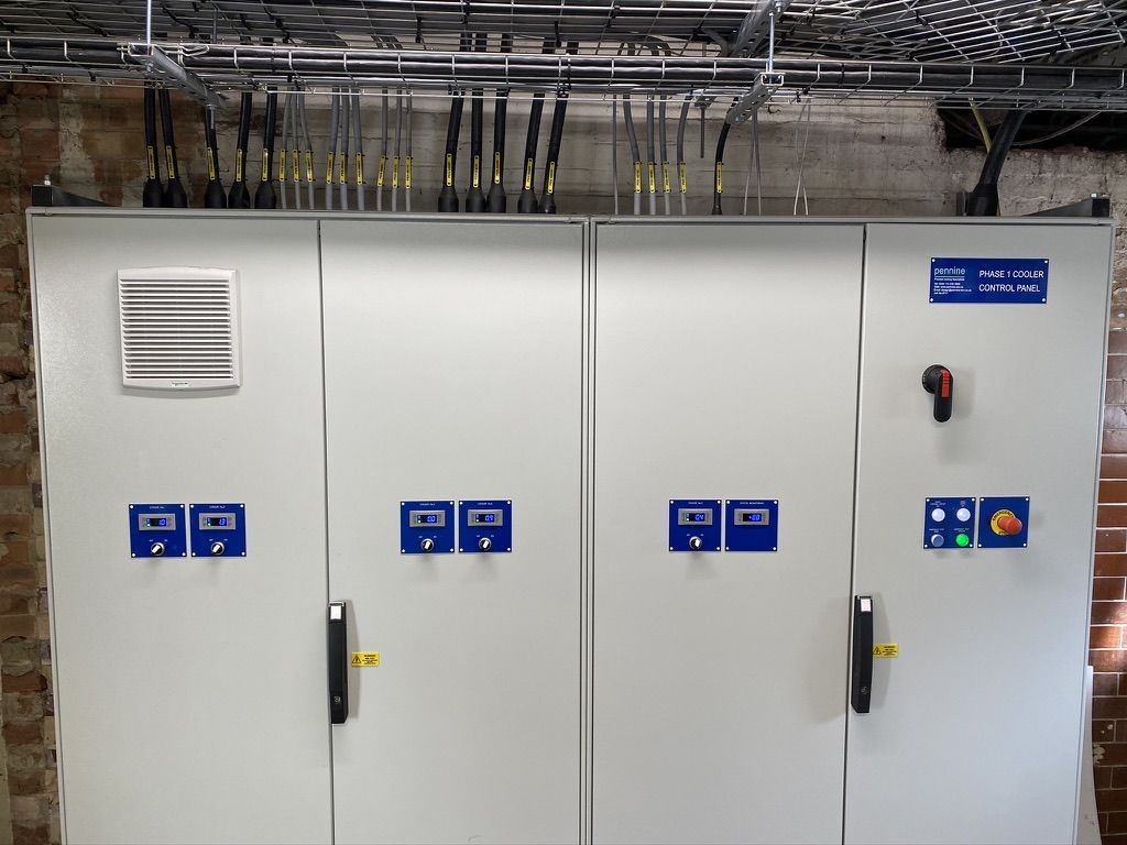 New control panels in place before wiring