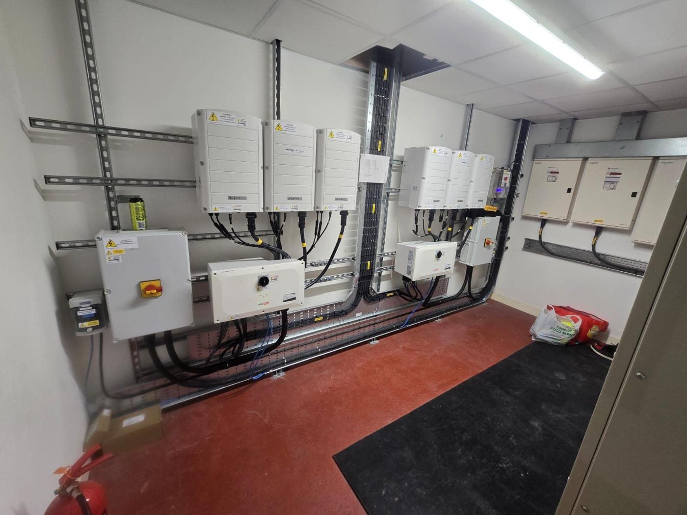 Inverters and isolators in the plant room