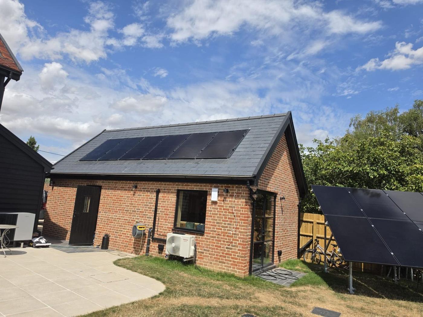 New home with solar on the roof