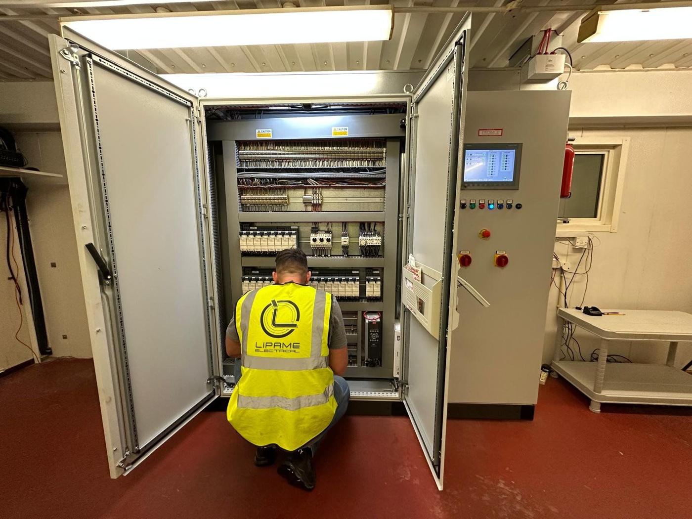 Lipame engineer fault finding in the factory’s main control panel