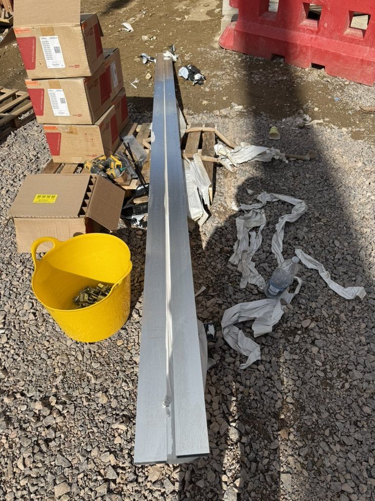 Mounting parts laid out