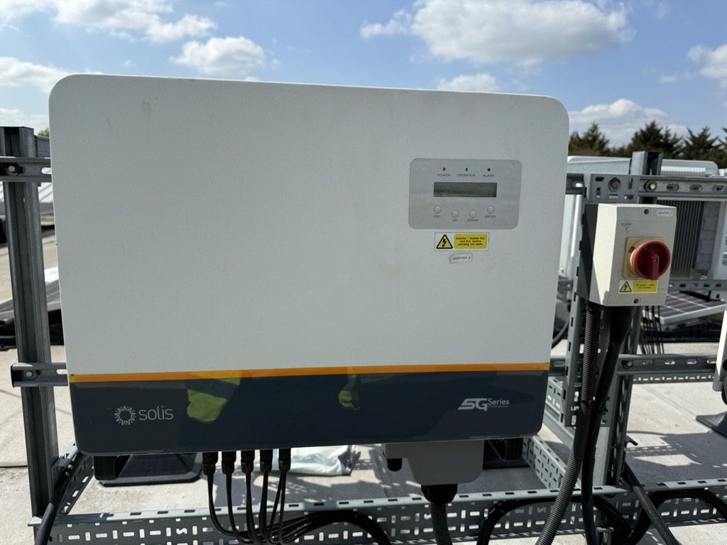 Commercial inverter on the roof