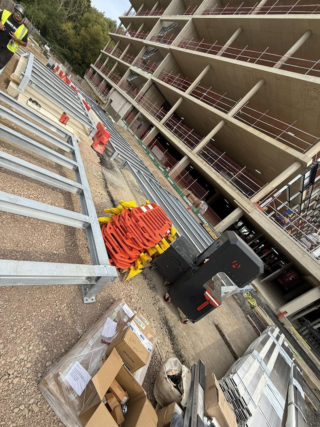 Frames and materials ready to go up